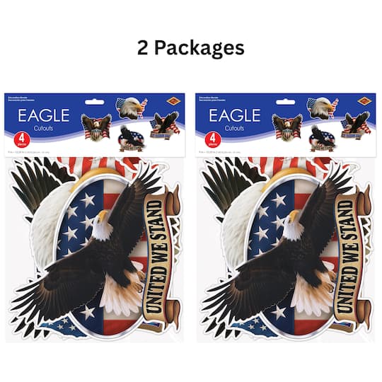 Beistle Patriotic Eagle Cutouts Set